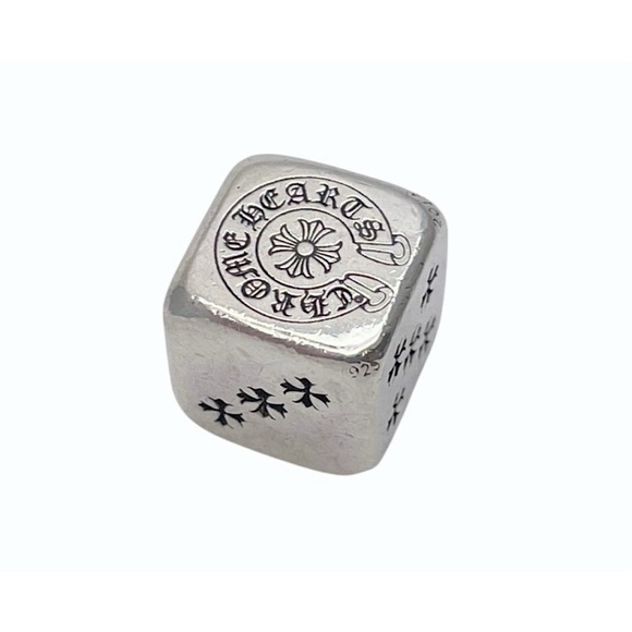 Authentic Chrome Hearts 2015 Christmas Cross Sterling Silver Dice - Picture 8 of 8